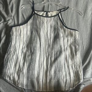 Striped Black and White Women's Top
